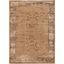 Taupe Rectangular Wool and Viscose Area Rug