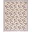 Ivory Floral Hand-Knotted Wool Rectangular Area Rug