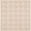 Hand-Tufted Beige Wool Square Area Rug