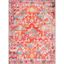 Orange and Light Blue 8' x 10' Synthetic Washable Area Rug