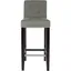 Seamist Gray Transitional Birchwood Bar Stool with Nailhead Trim