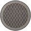 Elegant Non-Slip Black Synthetic 79" Round Area Rug