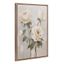 Gold Beaded Frame Soft White Roses Canvas Wall Art 23x33