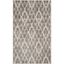 Gray Geometric 3' x 5' Reversible Synthetic Area Rug