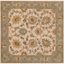 Ivory and Light Blue Hand-Tufted Wool Square Area Rug