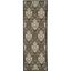 Black and Sand Damask Indoor/Outdoor Area Rug