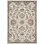 Ivory and Light Grey Floral Hand-Tufted Wool 4' x 6' Area Rug