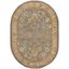 Antiquity Blue and Ivory Oval Wool Area Rug