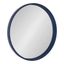 Elegant 28" Gold-Trimmed Round Wood Wall Mirror