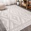 Ivory and Gray 4' x 6' Synthetic Diamond Area Rug