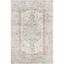 Elegant Gray Floral 62''x26'' Synthetic Easy-Care Area Rug