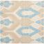 Blue and Ivory Hand-Tufted Wool Square Area Rug