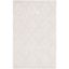 Ivory Diamond Pattern Handwoven Wool Area Rug, 3' x 5'