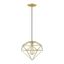 Knox Soft Gold and Polished Brass 1-Light Geometric Pendant