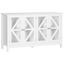 Classic White Tempered Glass Buffet Sideboard with Adjustable Shelf