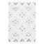 Ivory and Beige Diamond Shag Synthetic Area Rug with Braided Fringe