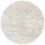 Beige/Slate Synthetic 4' Round Hand-Knotted Easy-Care Area Rug