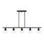 Montgomery Black Steel 5-Light Linear Chandelier