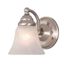 Brushed Nickel Alabaster Glass Vanity Wall Sconce