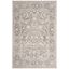 Elegant Floral Charm Dark Grey and Cream 9' x 12' Synthetic Area Rug