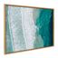 Sylvie Ocean Waves Natural Framed Canvas Wall Art 28" x 38"