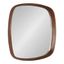 Prema 26" Square Modern Walnut Brown Mango Wood Wall Mirror