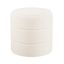 Cream Boucle Round Upholstered Storage Ottoman