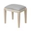 Eco-Friendly Unfinished Parawood Vanity Bench with Microfiber Seat