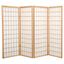 Natural 4-Panel Shoji Screen Room Divider