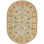 Hand-Tufted Oval Heritage Light Blue Wool Area Rug, 54"x6"