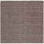 Handmade Geometric Square Wool-Cotton Blend Area Rug, Brown