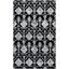 Black and Ivory 6' x 9' Hand-Tufted Wool Area Rug