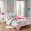 Pink Floral Medallion Twin Microfiber Comforter Set