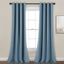 Dusty Blue Blackout Polyester Grommet Window Panels, 52" x 84"