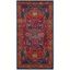 Fuchsia and Orange Synthetic High Pile Area Rug