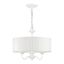 Edinburgh 3-Light Transitional White Drum Pendant Chandelier