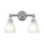 Polished Chrome 2-Light Vanity with Satin Opal Glass