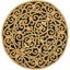 Chelsea Black and Beige Hand-Hooked Round Wool Area Rug