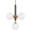 Brielle Aged Brass 4-Light Globe Pendant