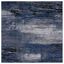 Gray and Blue Abstract Square Washable Area Rug