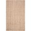 Ivory and Natural Hand-Woven Jute Diamond Area Rug 5' x 8'