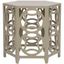 Natanya Pearl Taupe Hexagonal Wood Side Table