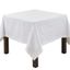 White Hemstitched Embroidered Square Fabric Tablecloth