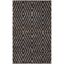 Hand-Knotted Black and Ivory Wool Area Rug