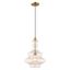 Champagne Glass Mini Pendant with Antique Brass Finish