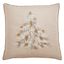 Beige Beaded Christmas Tree Square Throw Pillow