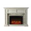 48'' Light Gray Freestanding Electric Fireplace with Realistic Flame