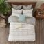 Bohemian King-Size Cotton Comforter Set with Multicolor Tassels