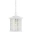 White Glass Arts and Crafts Hanging Lantern