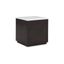 Henridge Traditional Black Wood Square Accent Table with White Marble Top